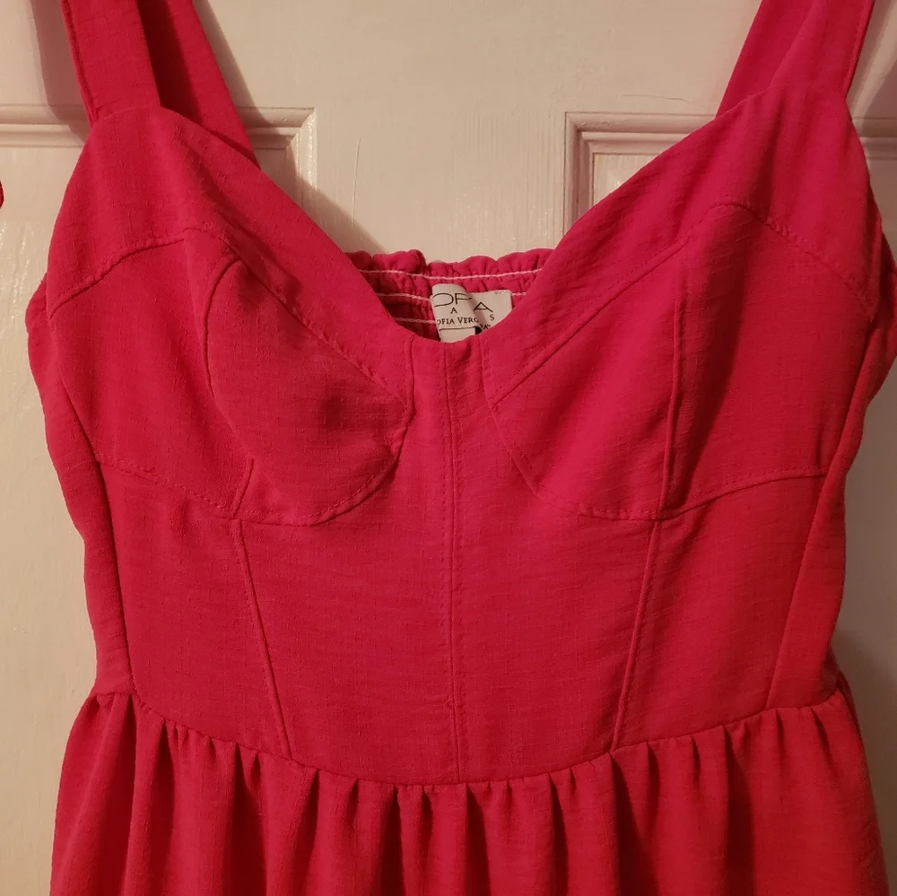 Sundress by Sofia Vergara.  Bustier Midi. NWOT Fuscia Pink S. Fast SHIPPER. - Picture 4 of 8